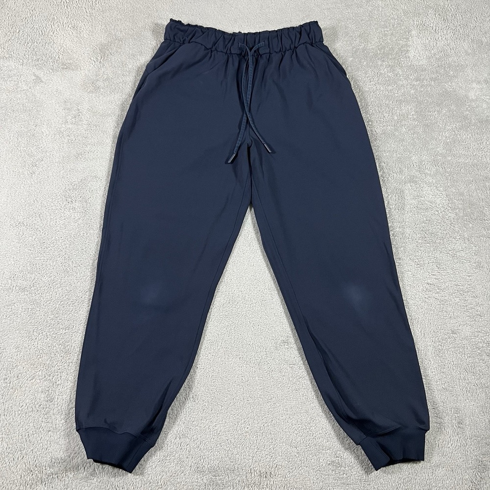 Lululemon Jogger Pants Women 8 Blue Stretch High-Rise Performance Casual